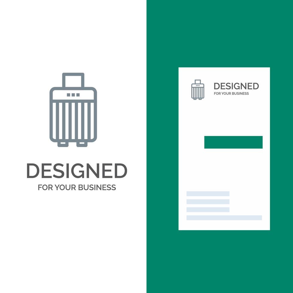 väska bagage handväska köpa grå logotyp design och företag kort mall vektor