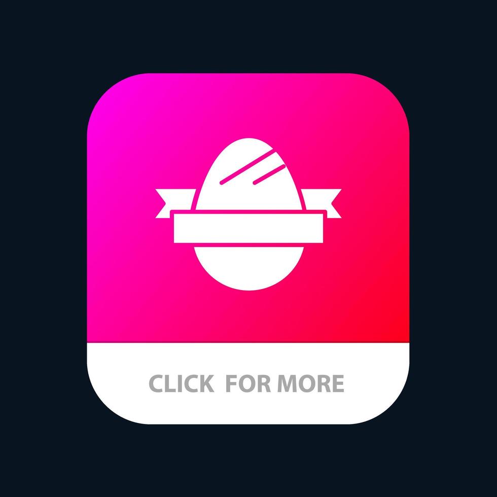 osterei ei urlaub ferien mobile app-schaltfläche android- und ios-glyphenversion vektor
