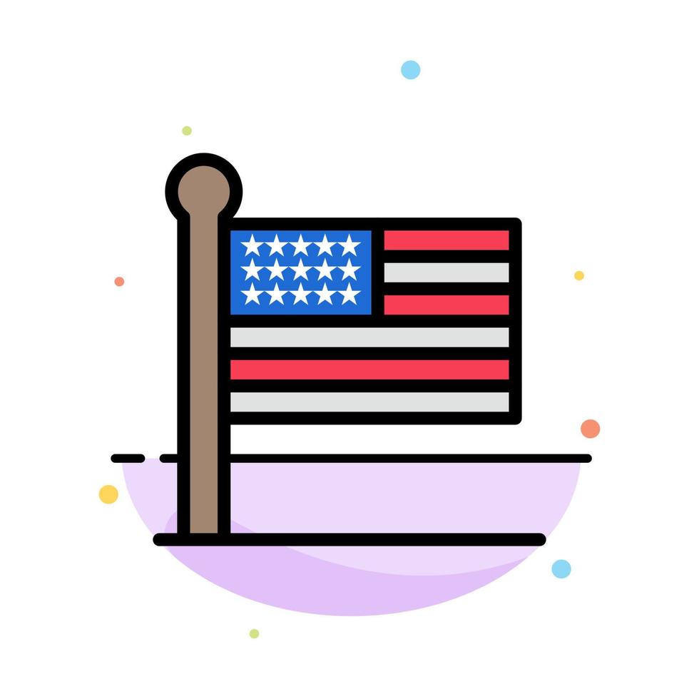 flagga stater förenad USA abstrakt platt Färg ikon mall vektor