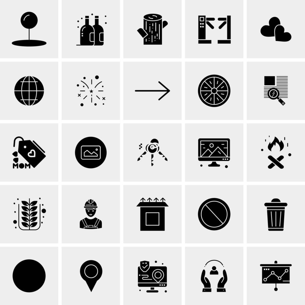 25 universelle Business-Icons Vektor kreative Icon-Illustration zur Verwendung in Web- und Mobilprojekten