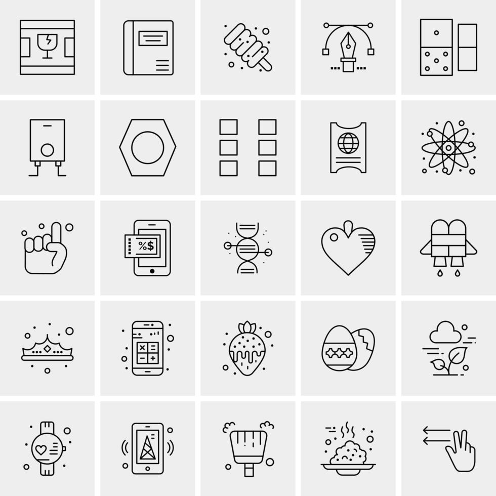 25 universelle Business-Icons Vektor kreative Icon-Illustration zur Verwendung in Web- und Mobilprojekten