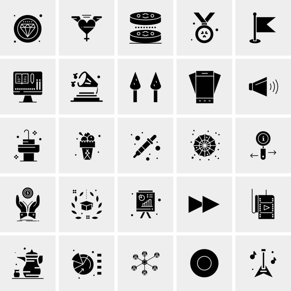 25 universelle Business-Icons Vektor kreative Icon-Illustration zur Verwendung in Web- und Mobilprojekten