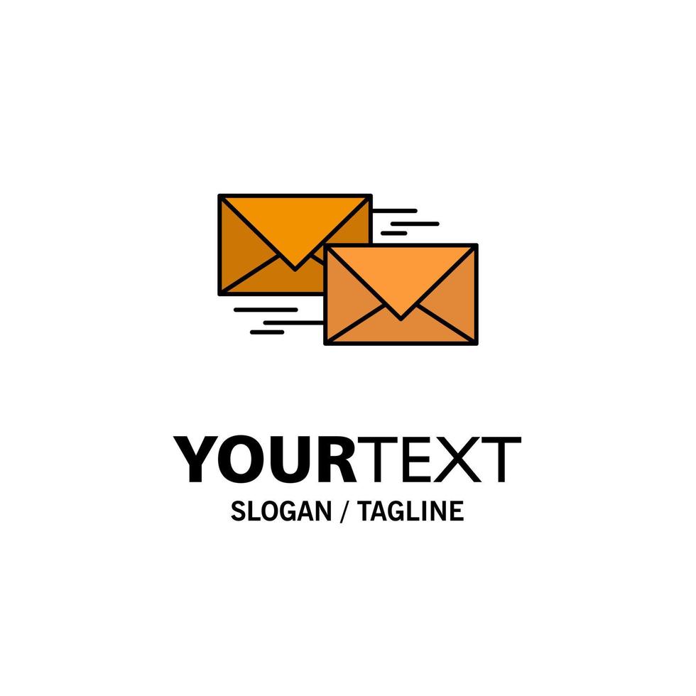 E-Mail-Antwort weiterleiten Geschäftskorrespondenz Brief Business Logo Vorlage flache Farbe vektor