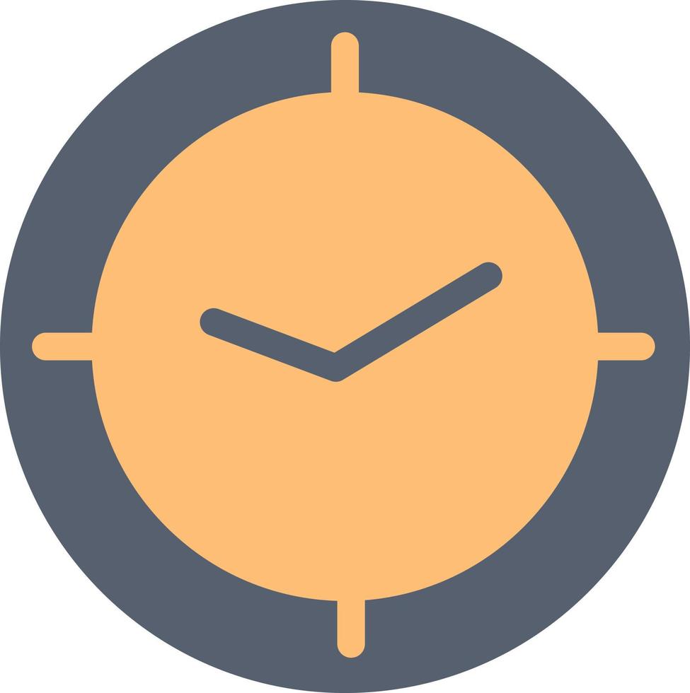 Zeitschaltuhr Uhr flaches Farbsymbol Vektorsymbol Banner Vorlage vektor