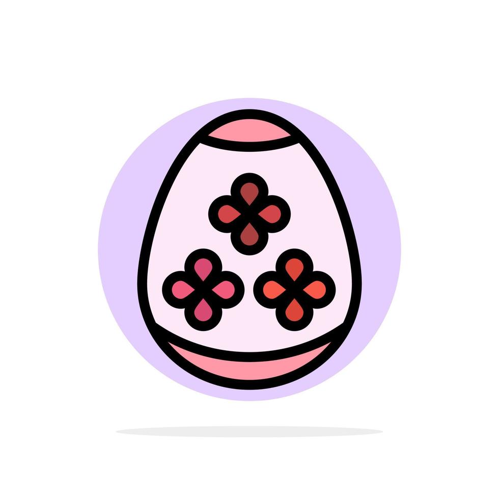 Osterei Ei Feiertage abstrakte Kreis Hintergrund flache Farbe Symbol vektor