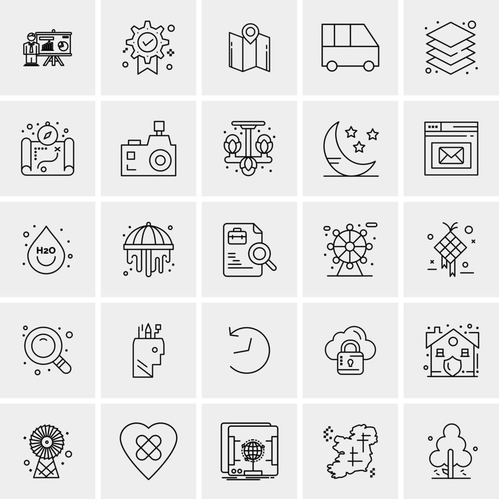 25 universelle Business-Icons Vektor kreative Icon-Illustration zur Verwendung in Web- und Mobilprojekten