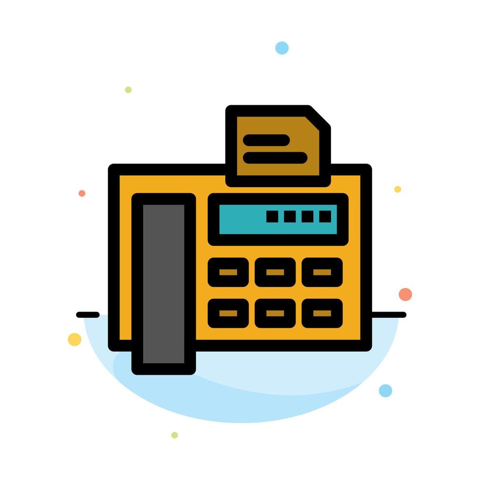 fax telefon schreibmaschine faxgerät abstrakte flache farbsymbolvorlage vektor