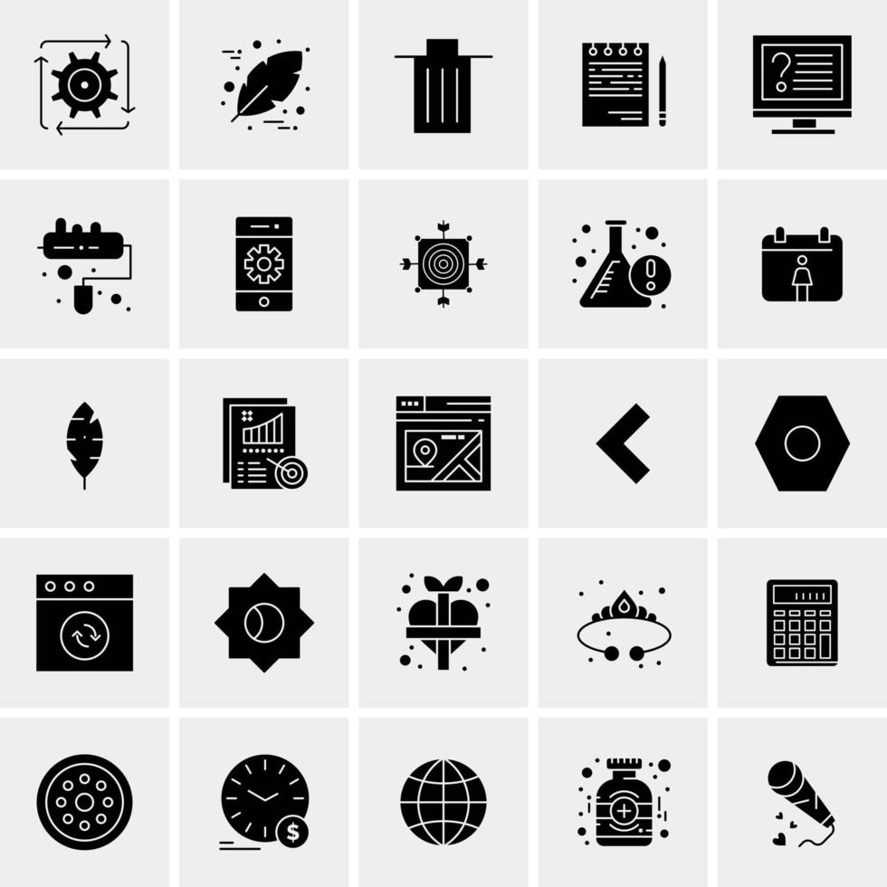 25 universelle Business-Icons Vektor kreative Icon-Illustration zur Verwendung in Web- und Mobilprojekten