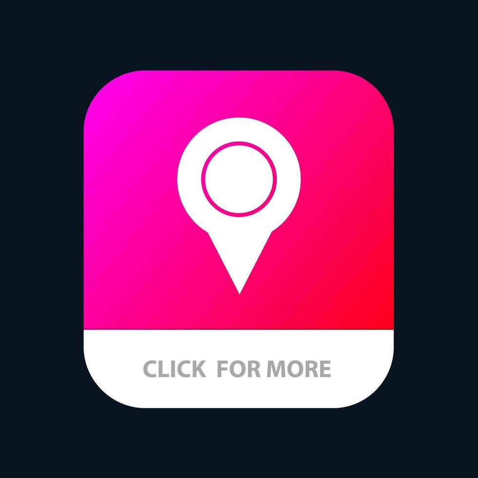 Positionskartenmarkierungsstift Mobile App-Schaltfläche Android- und iOS-Glyphenversion vektor