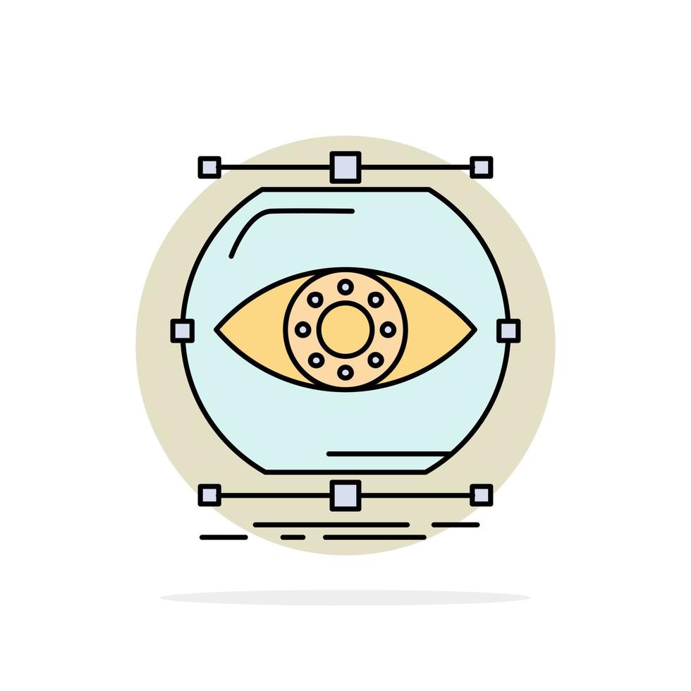 Visualisieren Sie die Überwachung der Empfängnisüberwachung, die den flachen Farbsymbolvektor der Vision überwacht vektor