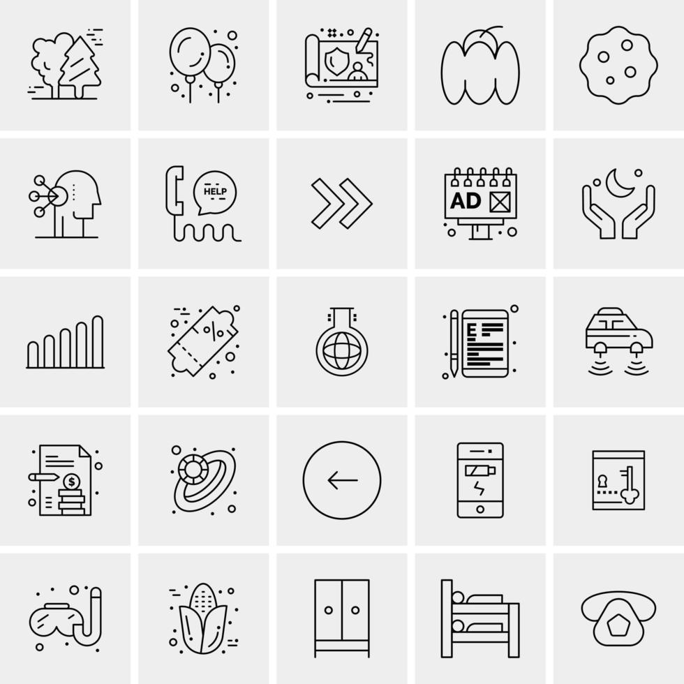 25 universelle Business-Icons Vektor kreative Icon-Illustration zur Verwendung in Web- und Mobilprojekten