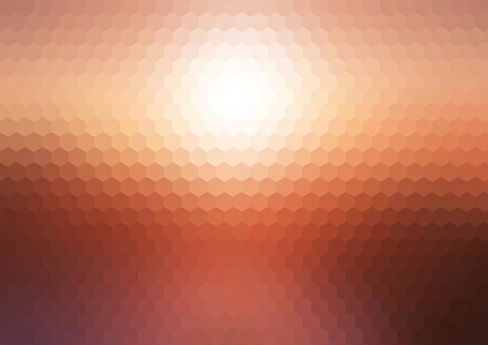 Sechseckiger Mosaikhintergrund des abstrakten Sonnenuntergangs vektor
