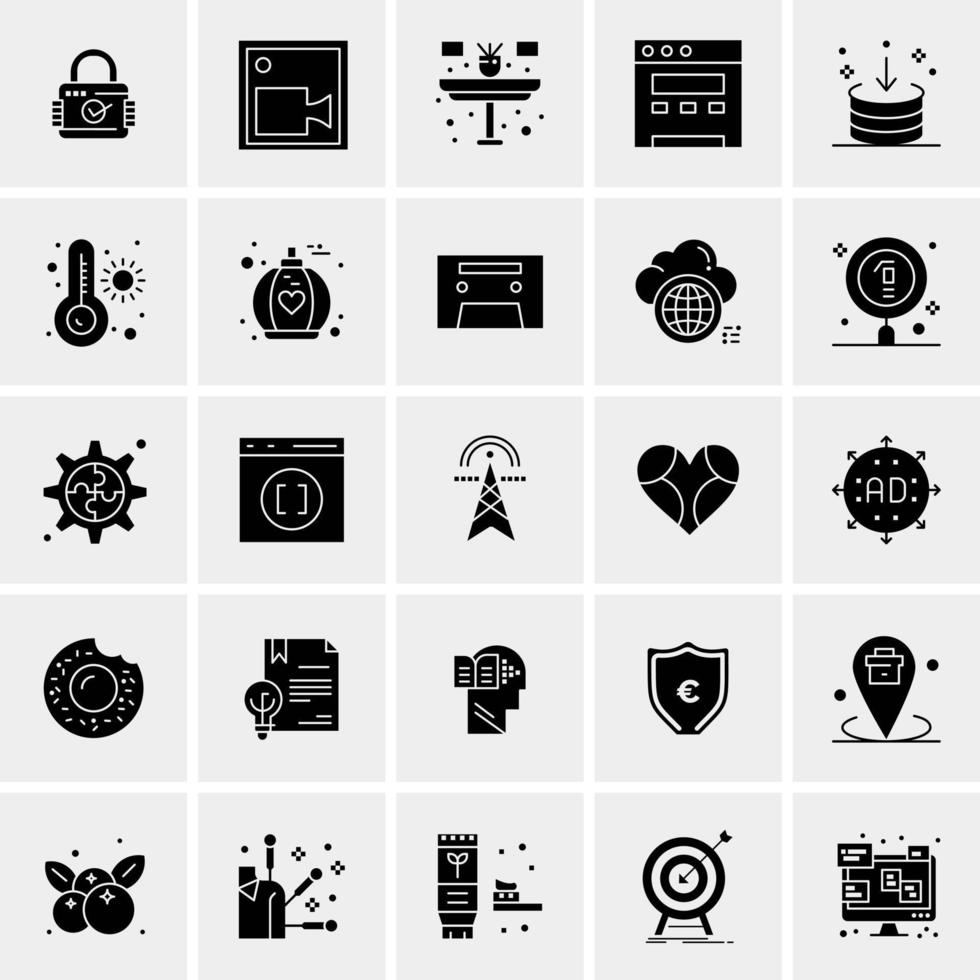 25 universelle Business-Icons Vektor kreative Icon-Illustration zur Verwendung in Web- und Mobilprojekten