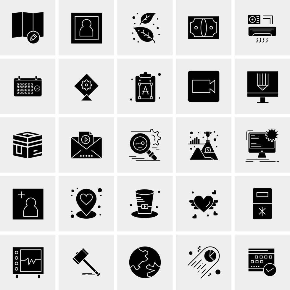 25 universelle Business-Icons Vektor kreative Icon-Illustration zur Verwendung in Web- und Mobilprojekten