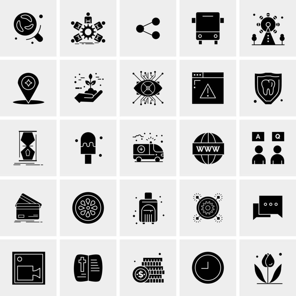 25 universelle Business-Icons Vektor kreative Icon-Illustration zur Verwendung in Web- und Mobilprojekten