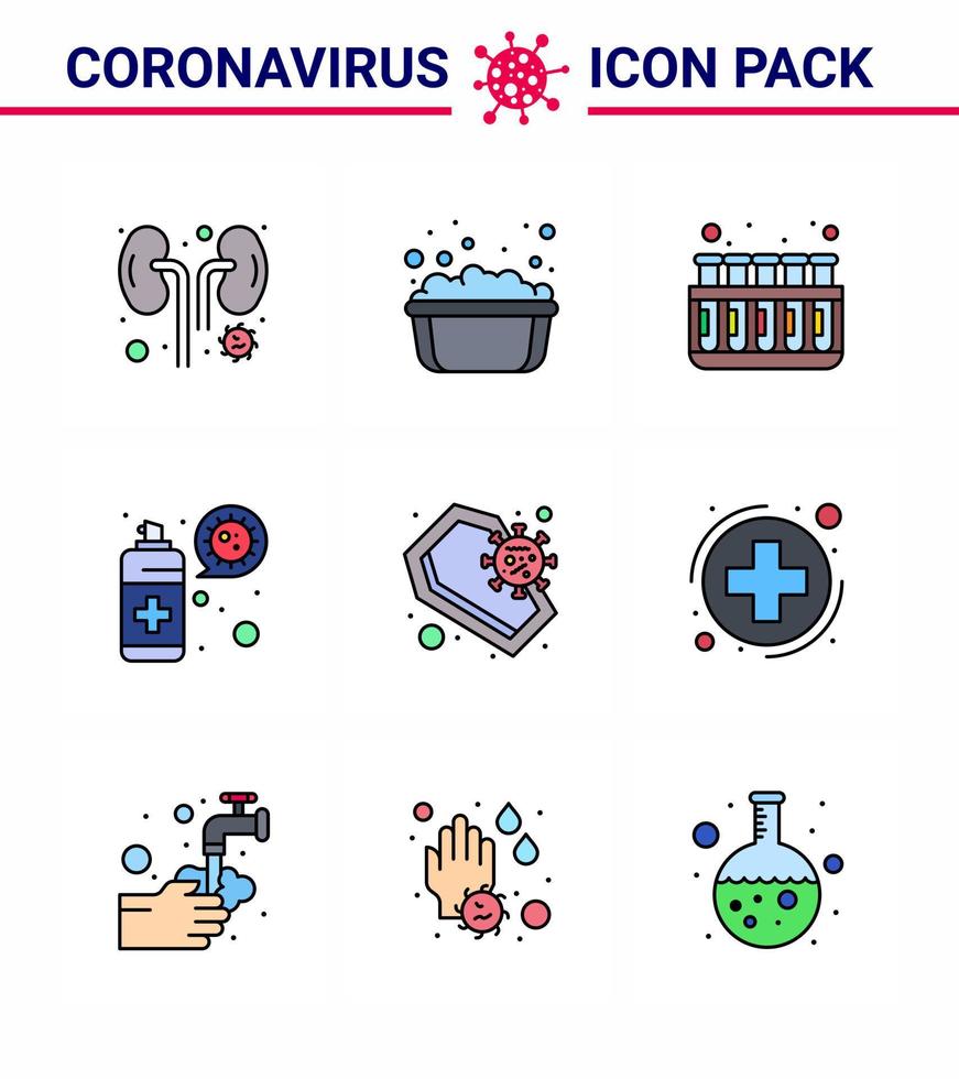 coronavirus förebyggande 25 ikon uppsättning blå coronavirus skydd kemi virus rengöring viral coronavirus 2019 nov sjukdom vektor design element