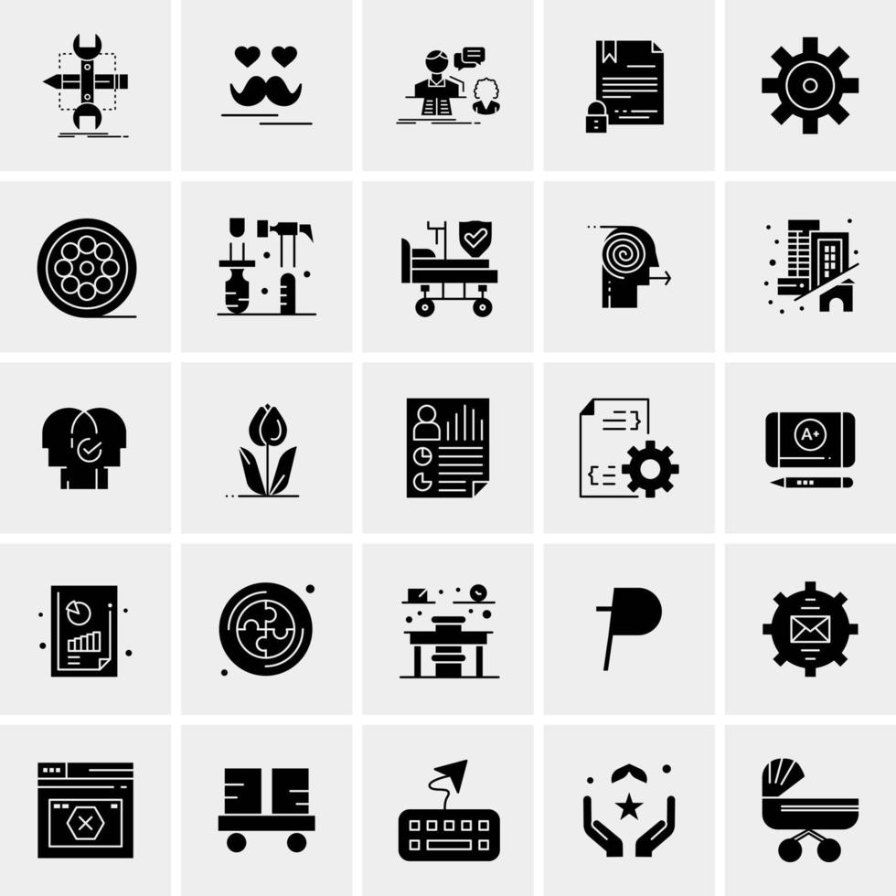 25 universelle Business-Icons Vektor kreative Icon-Illustration zur Verwendung in Web- und Mobilprojekten