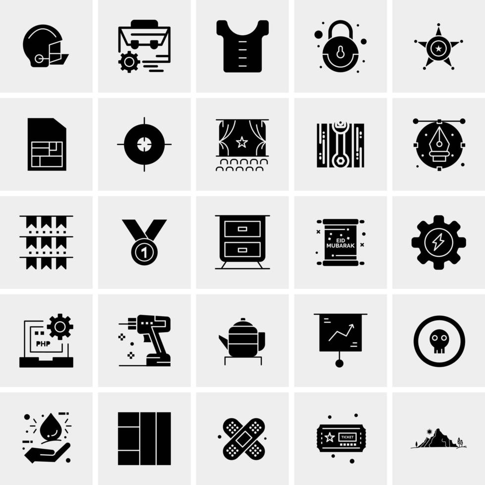 25 universelle Business-Icons Vektor kreative Icon-Illustration zur Verwendung in Web- und Mobilprojekten