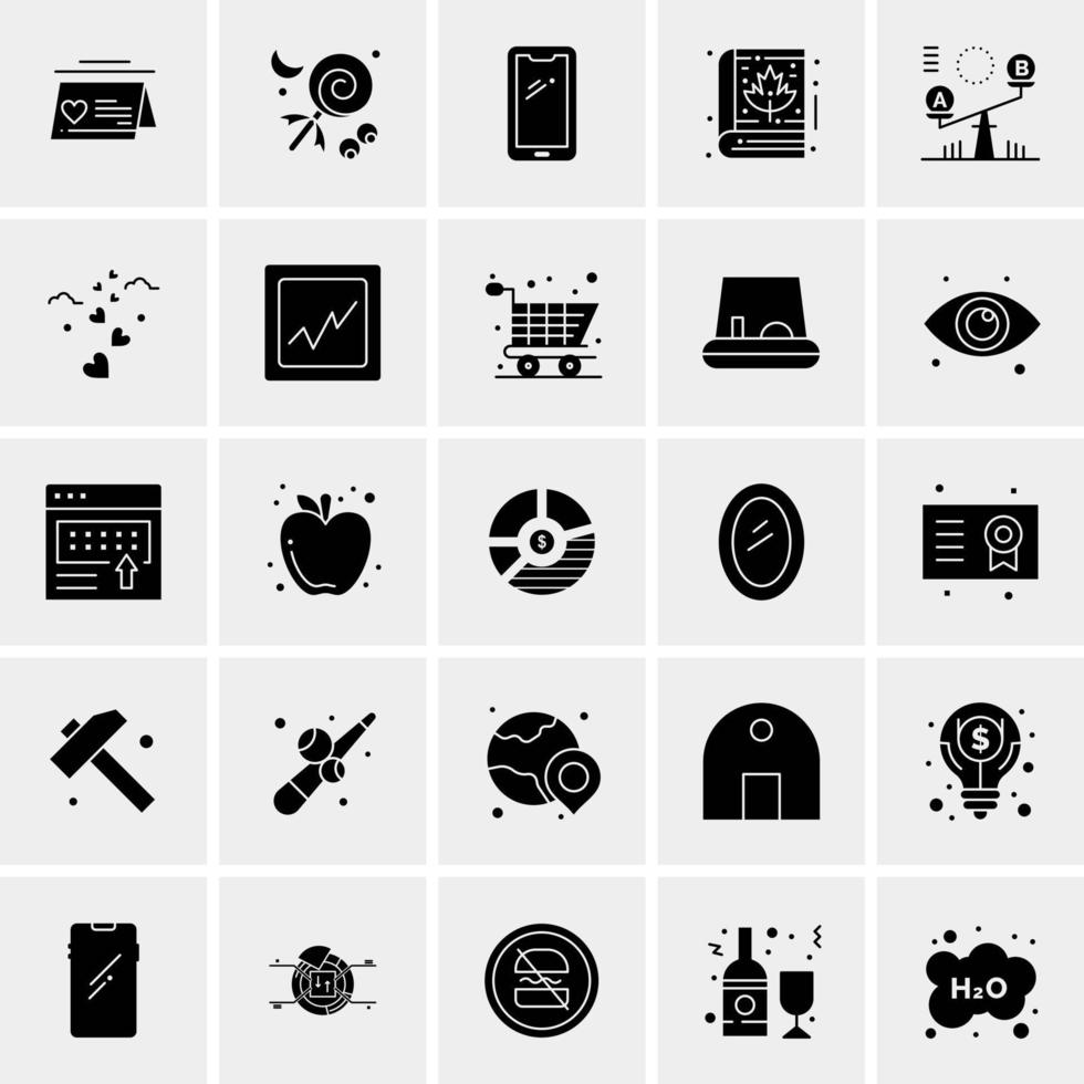 25 universelle Business-Icons Vektor kreative Icon-Illustration zur Verwendung in Web- und Mobilprojekten