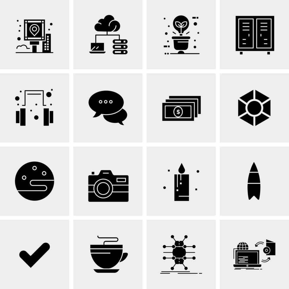 16 universell företag ikoner vektor kreativ ikon illustration till använda sig av i webb och mobil relaterad projekt