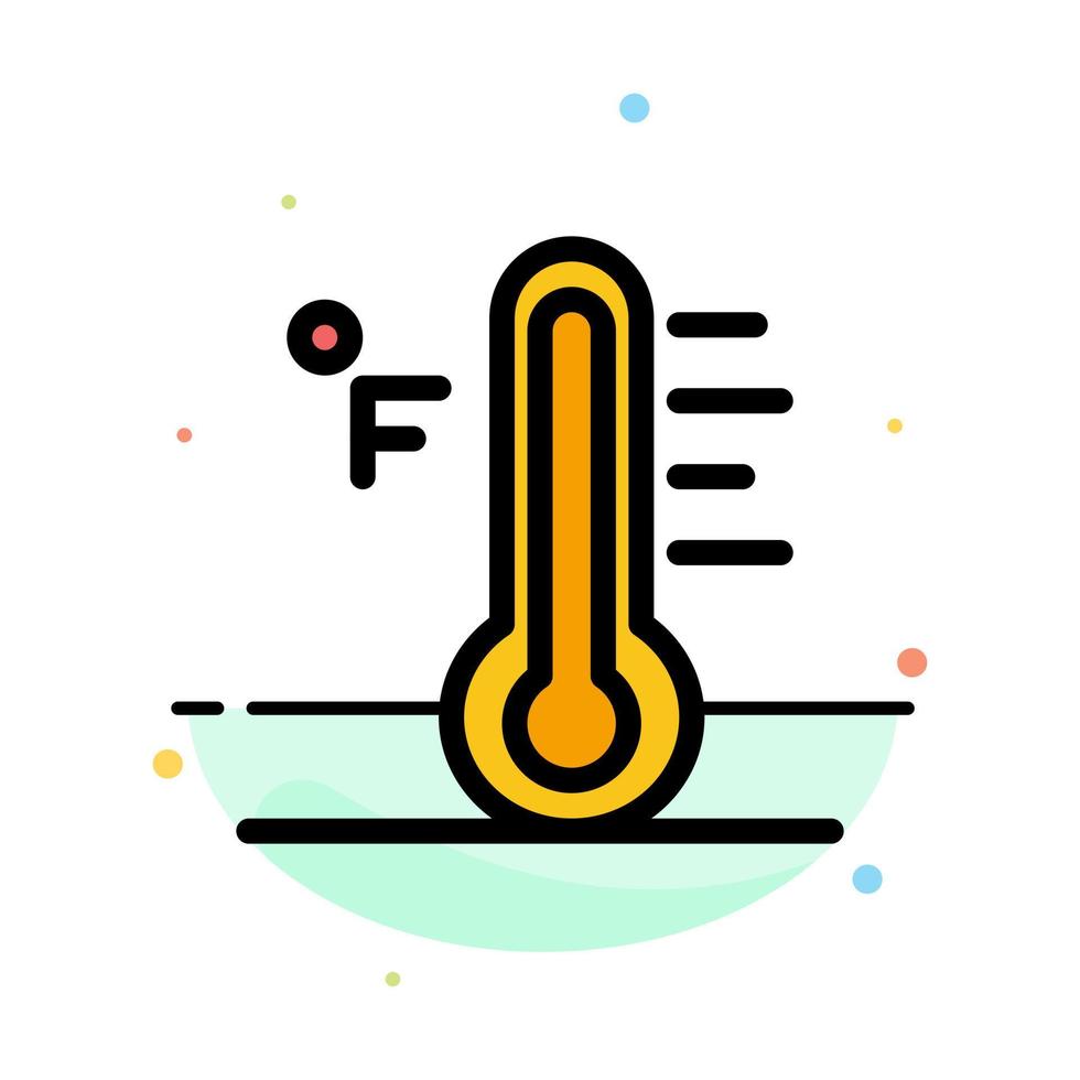 moln ljus regnig Sol temperatur abstrakt platt Färg ikon mall vektor