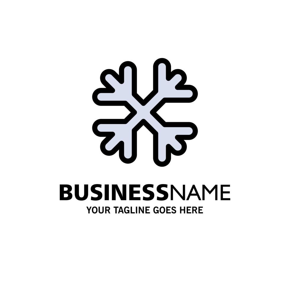 schnee schneeflocken winter kanada business logo vorlage flache farbe vektor