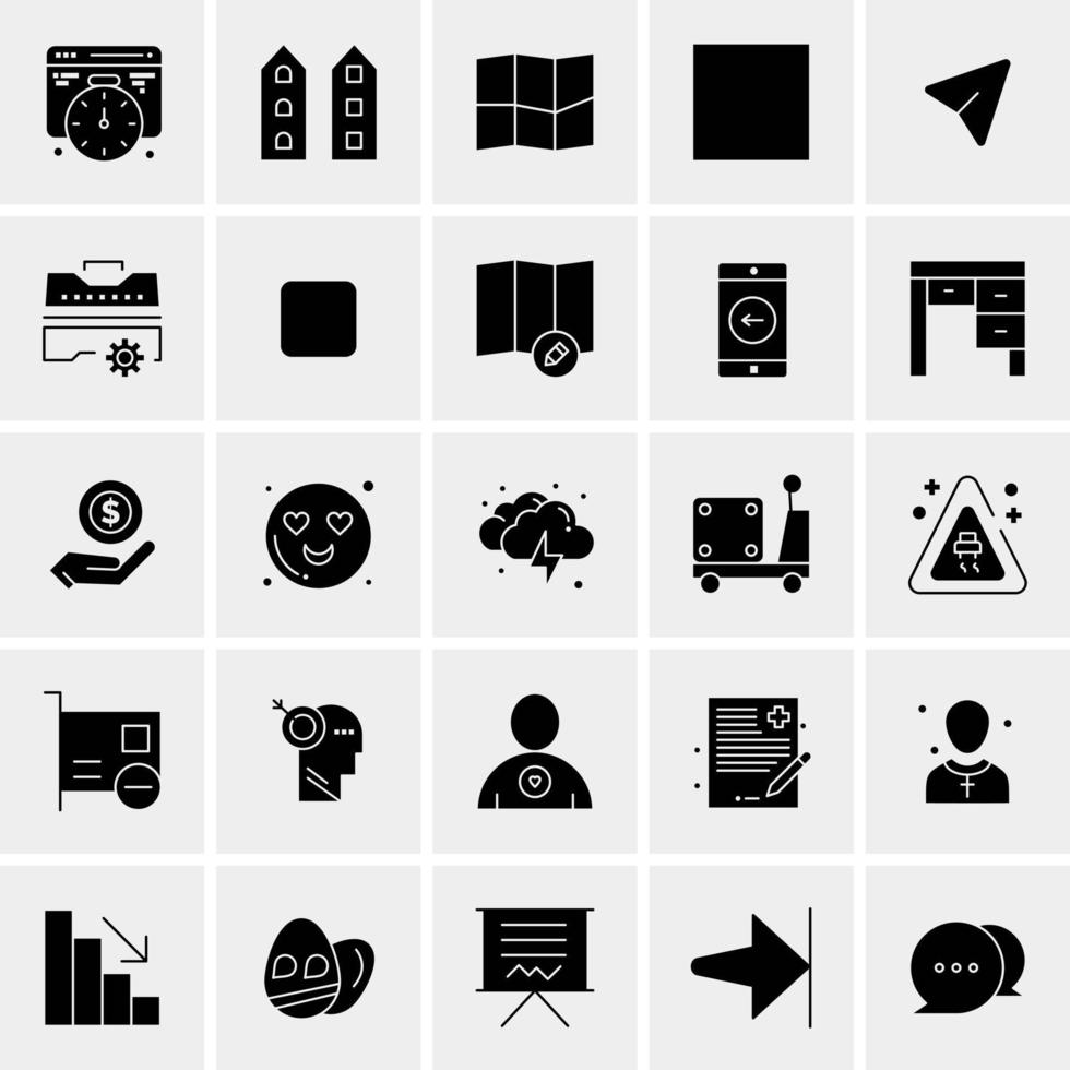 25 universelle Business-Icons Vektor kreative Icon-Illustration zur Verwendung in Web- und Mobilprojekten