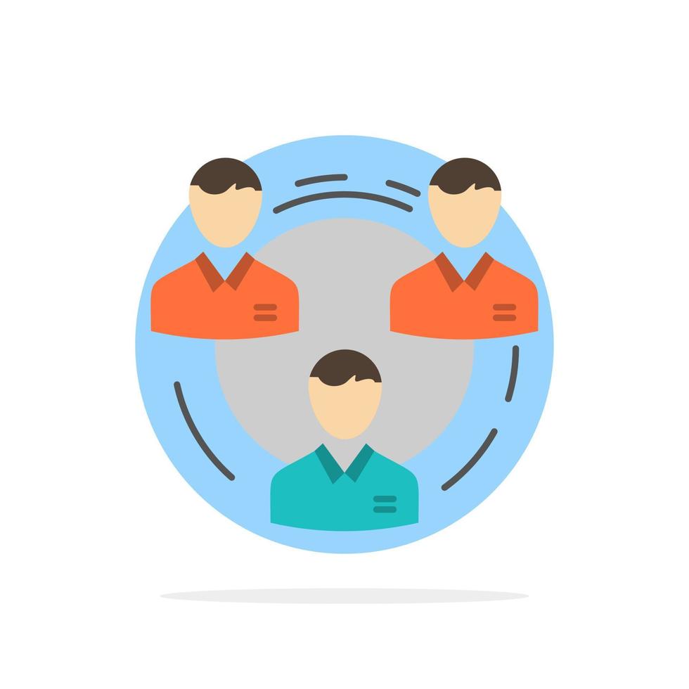 Team Business Kommunikation Hierarchie Menschen soziale Struktur abstrakt Kreis Hintergrund flache Farbe Symbol vektor