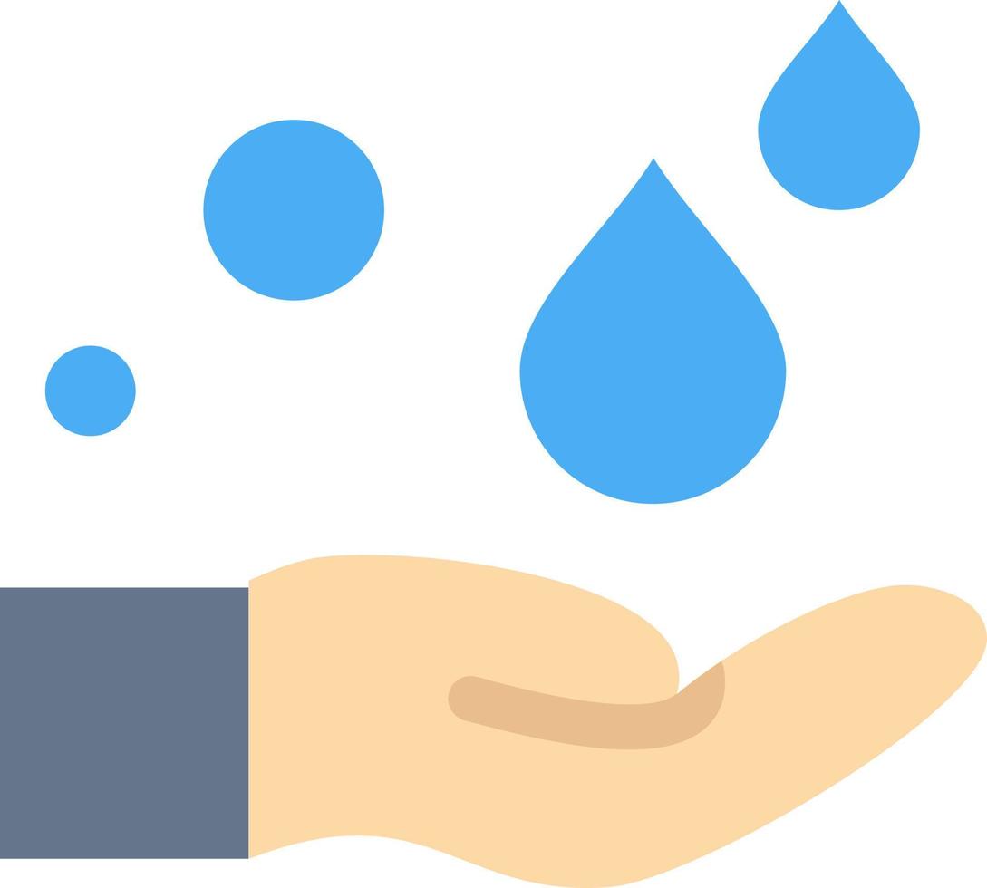 Reinigung Handseife waschen flache Farbe Symbol Vektor Icon Banner Vorlage