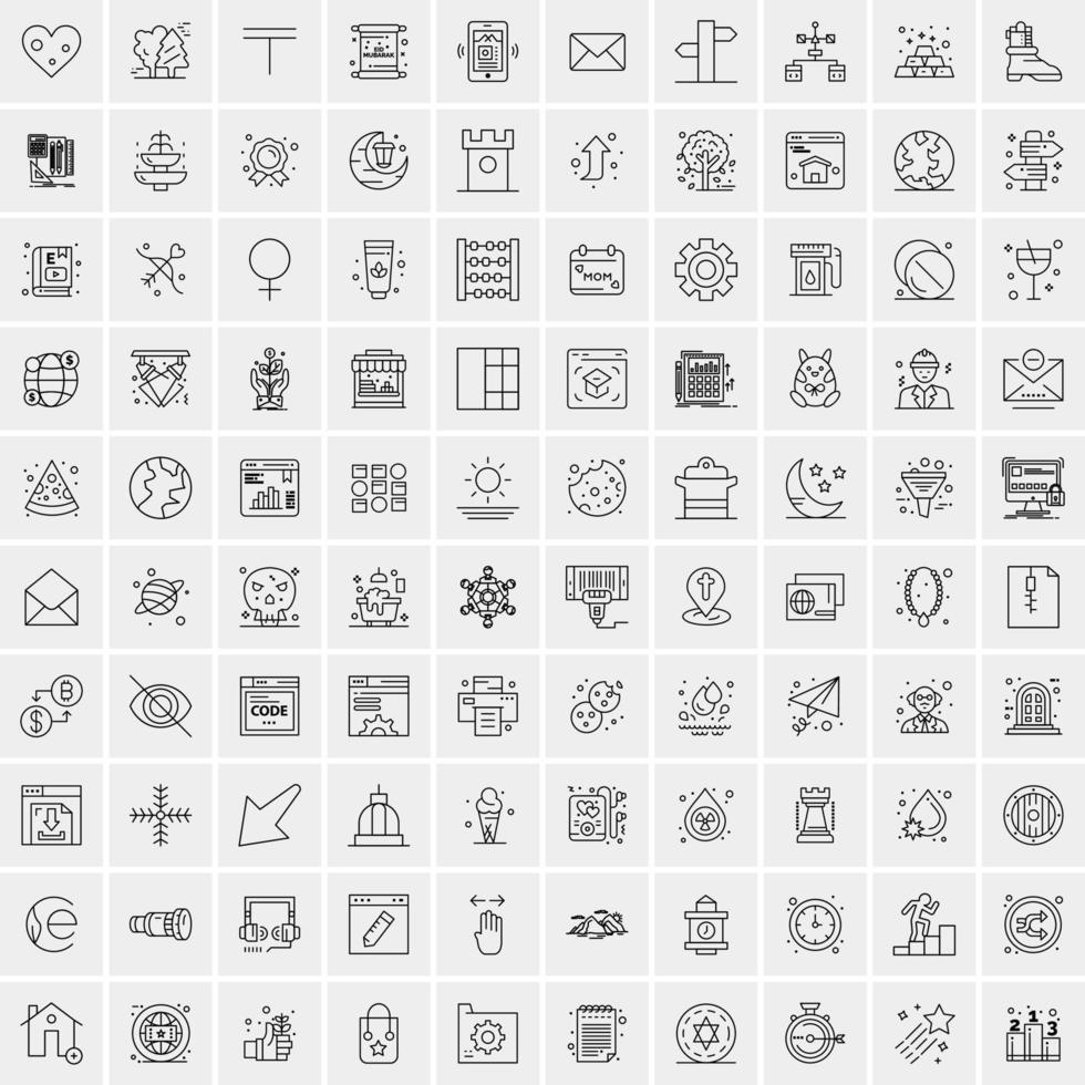 100 Business-Icons für Web- und Printmaterial vektor