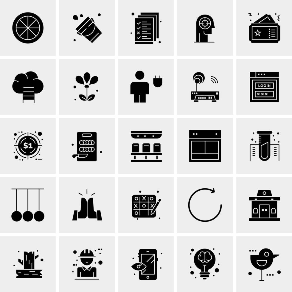 25 universelle Business-Icons Vektor kreative Icon-Illustration zur Verwendung in Web- und Mobilprojekten