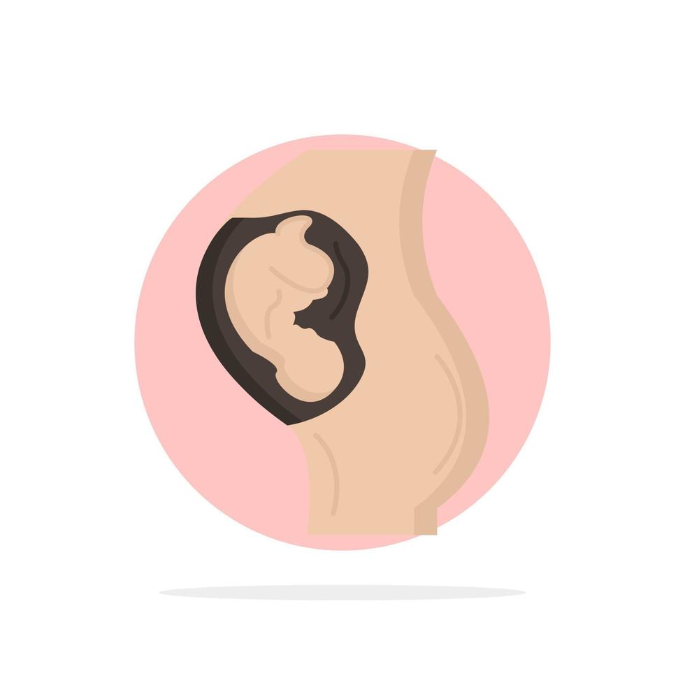 graviditet gravid bebis obstetrik mor platt Färg ikon vektor