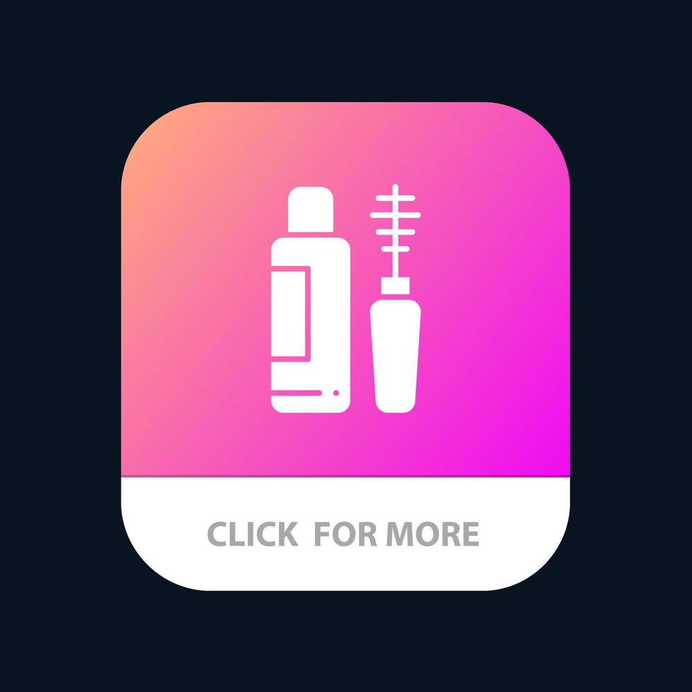 Mascara Shade Eye Bottle Mobile App Icon Design vektor