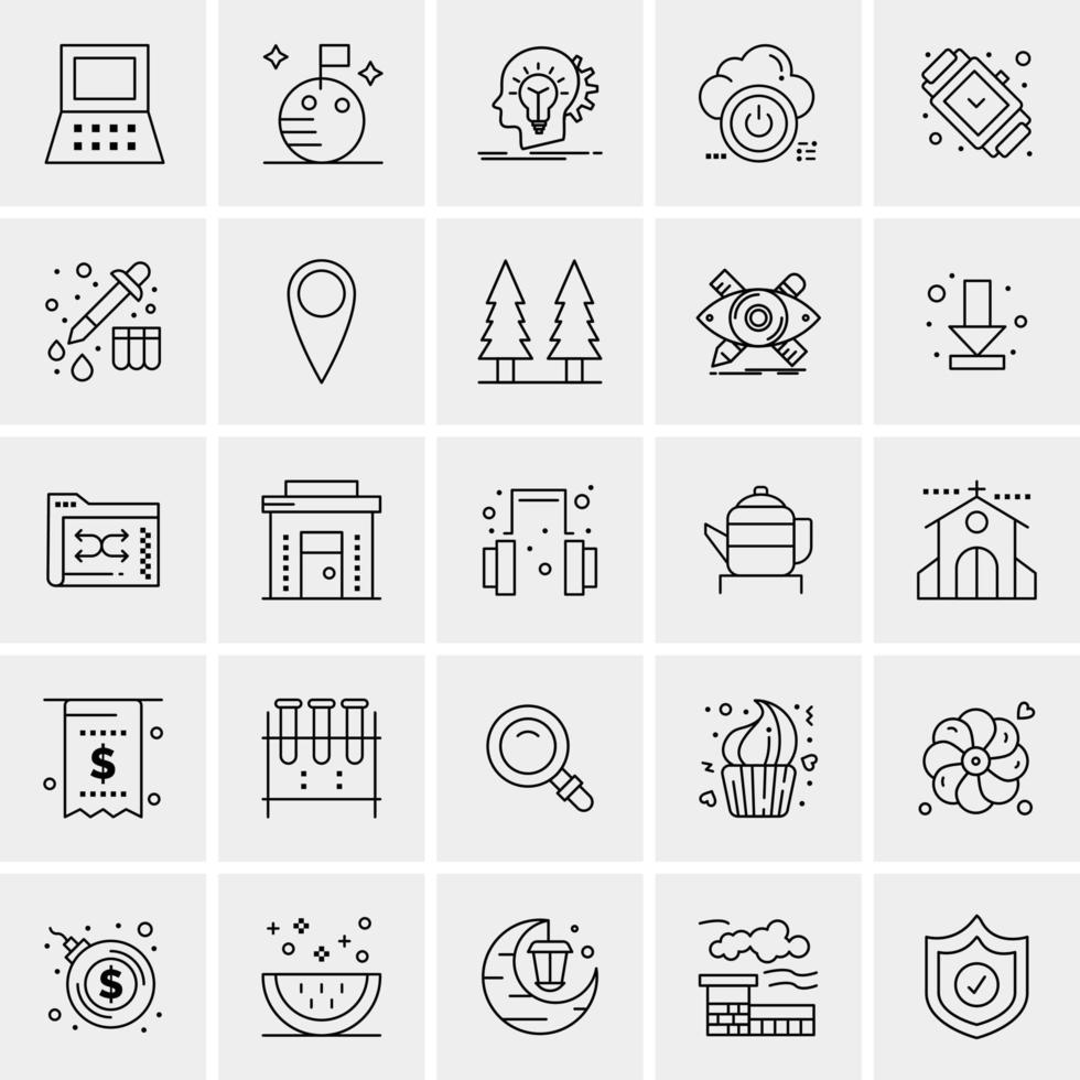 25 universelle Business-Icons Vektor kreative Icon-Illustration zur Verwendung in Web- und Mobilprojekten