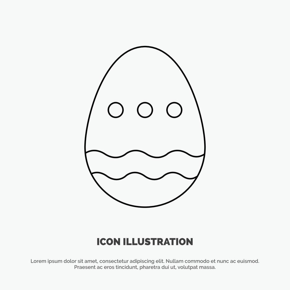 Dekoration Ostern Osterei Ei Symbol Leitung Vektor