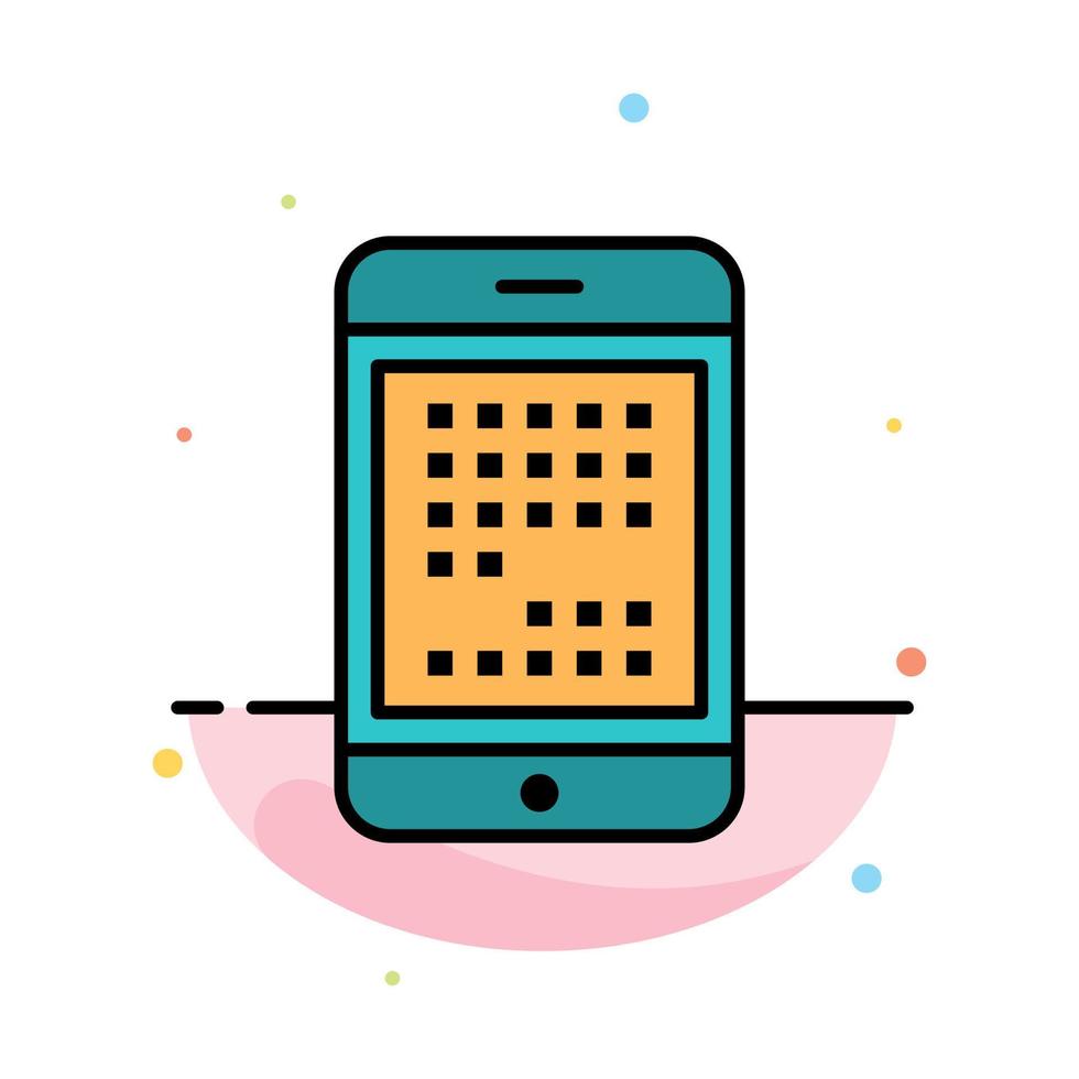 telefon computergerät digital ipad mobile abstrakte flache farbsymbolvorlage vektor
