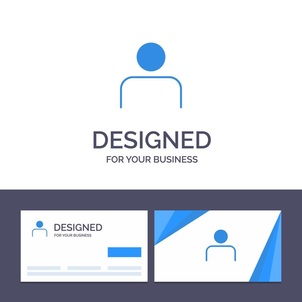 kreativ företag kort och logotyp mall Instagram människor profil uppsättningar användare vektor illustration