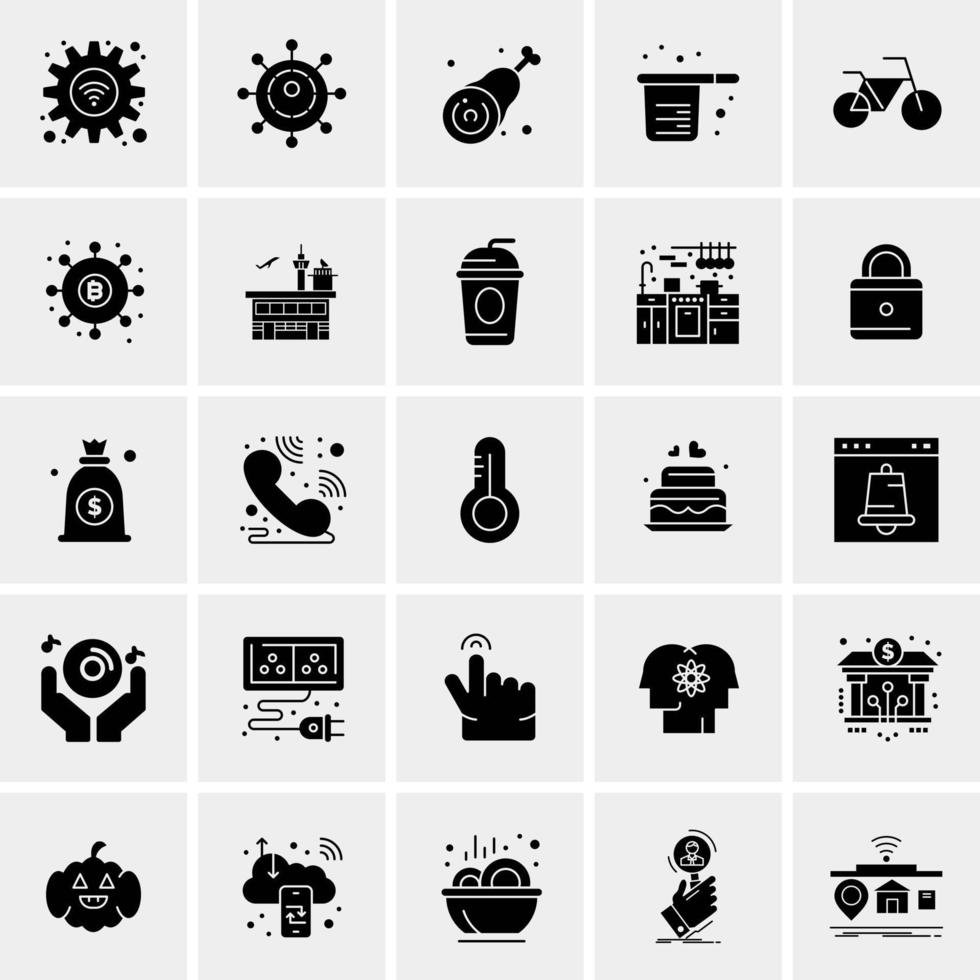 25 universelle Business-Icons Vektor kreative Icon-Illustration zur Verwendung in Web- und Mobilprojekten