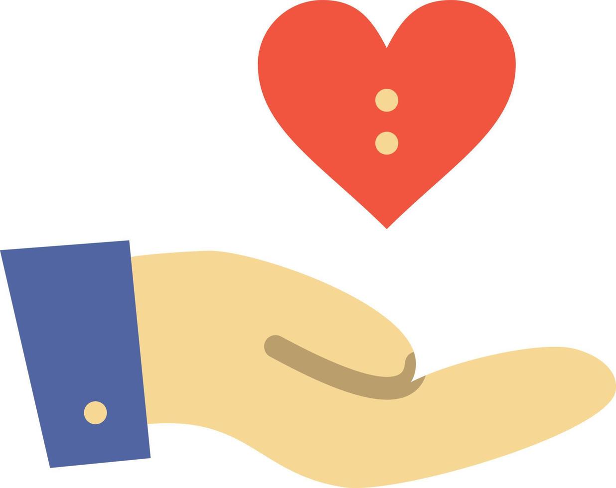 välgörenhet donation ger hand kärlek platt Färg ikon vektor ikon baner mall