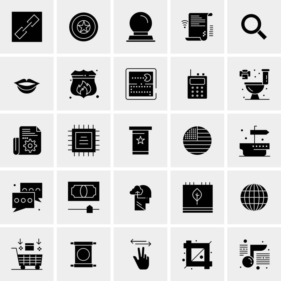 25 universelle Business-Icons Vektor kreative Icon-Illustration zur Verwendung in Web- und Mobilprojekten