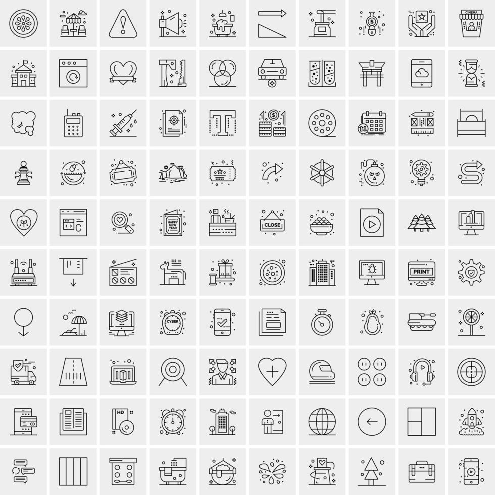 100 Business-Icons für Web- und Printmaterial vektor