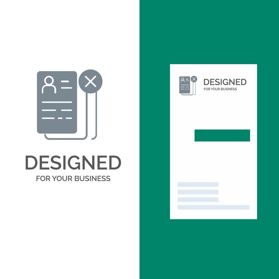 Business-Karriere-Lebenslauf-Job-Lebenslauf graues Logo-Design und Visitenkartenvorlage vektor
