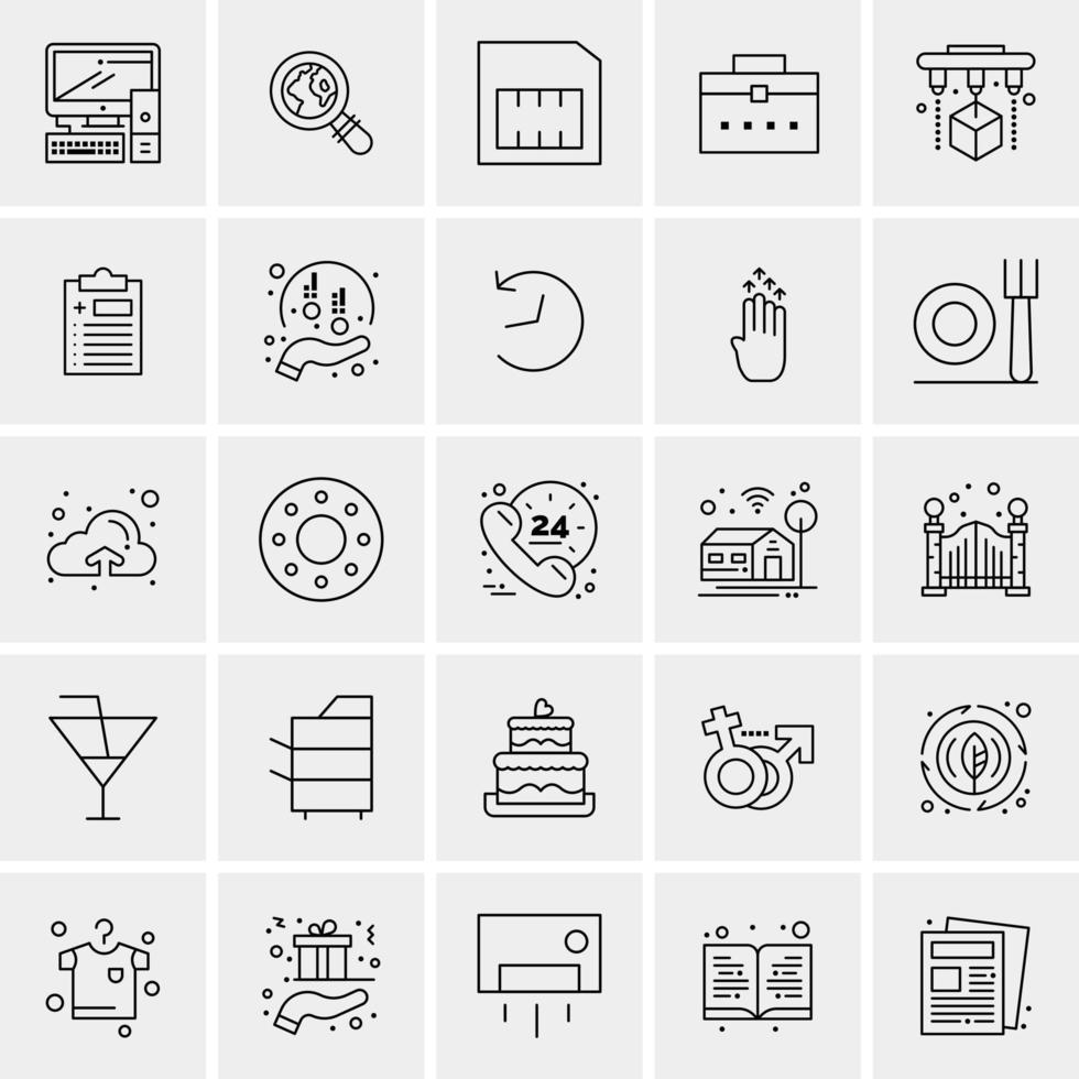 25 universelle Business-Icons Vektor kreative Icon-Illustration zur Verwendung in Web- und Mobilprojekten