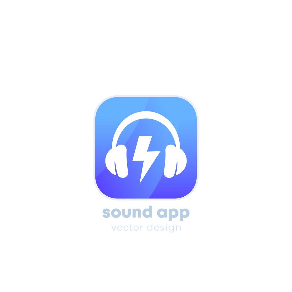 Musik- und Soundlogo für Apps vektor