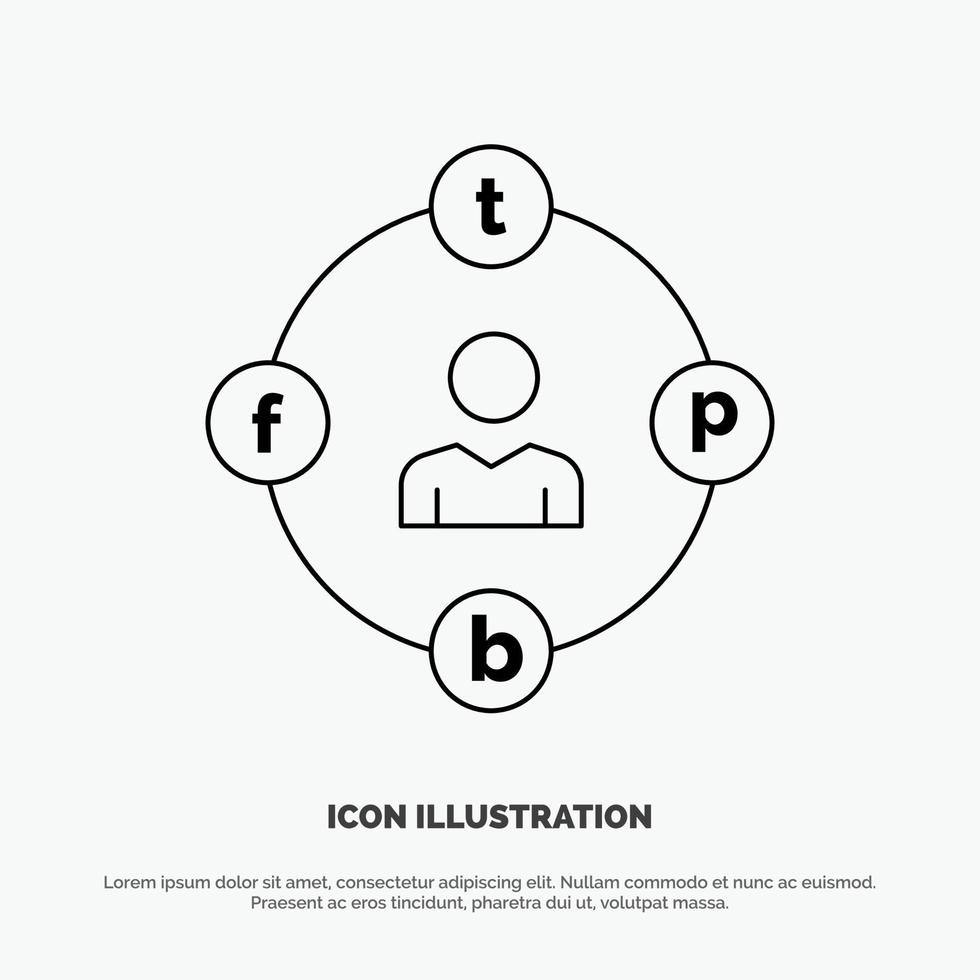 Social-Media-Kommunikation Ablenkungen Medienaufschub Symbolvektor vektor