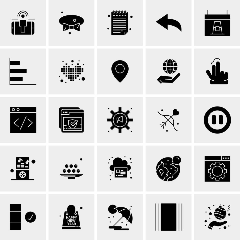 25 universelle Business-Icons Vektor kreative Icon-Illustration zur Verwendung in Web- und Mobilprojekten