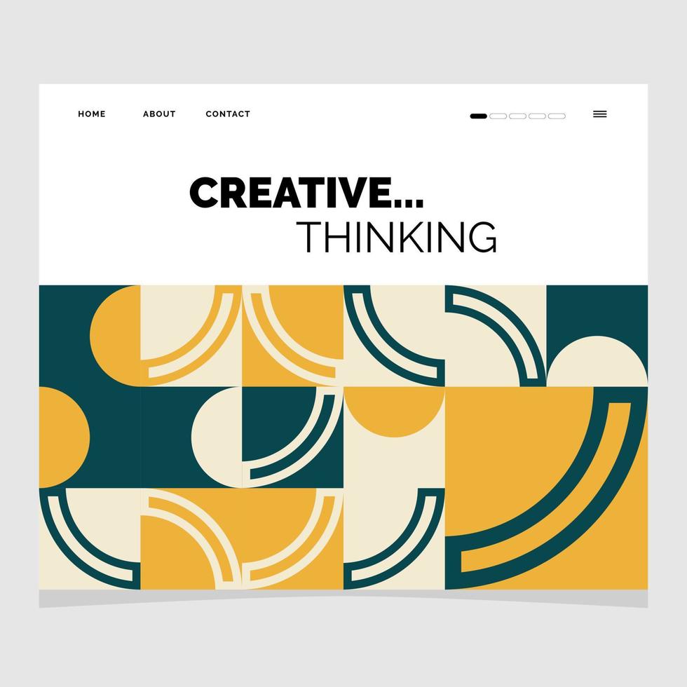 Business-Website kreatives Denken geometrisches Hintergrunddesign vektor