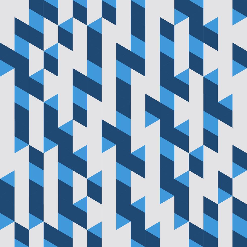 blå geometrisk sömlös mönster abstrakt bakgrund vektor