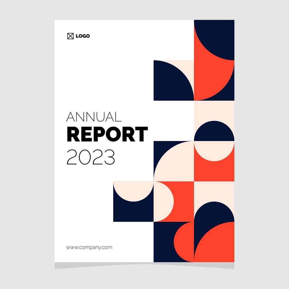 årlig Rapportera 2023 företag broschyr flygblad vektor