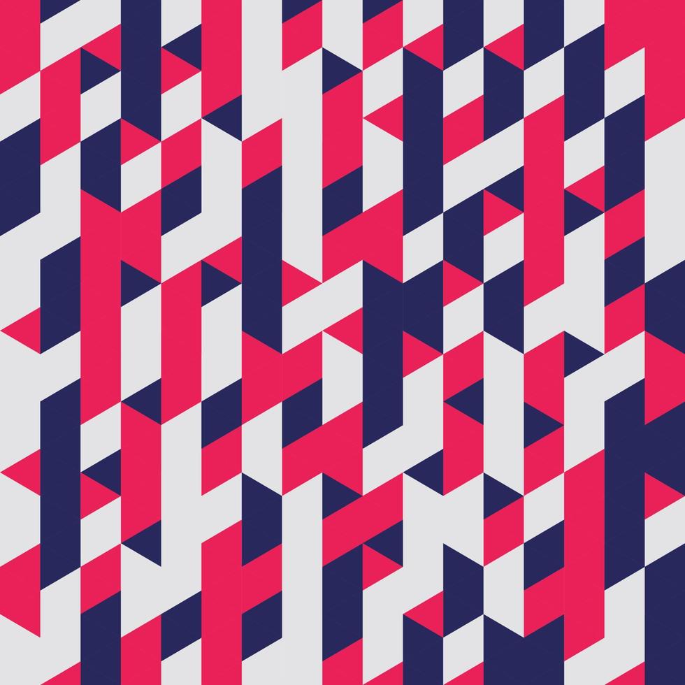 röd geometrisk sömlös mönster abstrakt bakgrund vektor